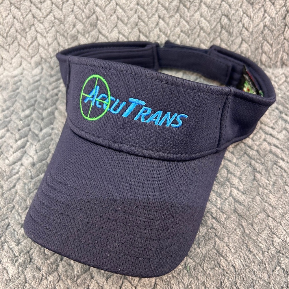 AccuTrans Logo Mens Navy Blue Unbranded Visor Hat Adjustable OSFM